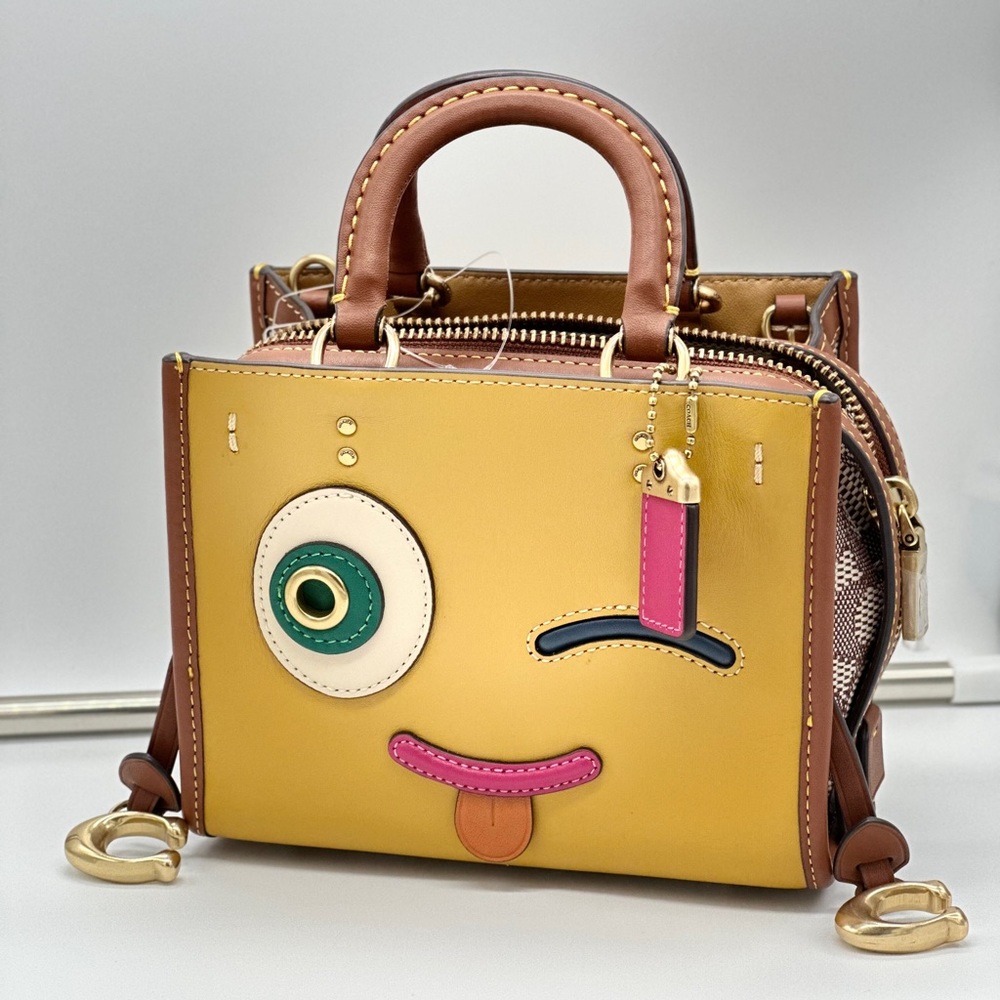 ❤️ Coach Coachies Mini Rogue 17 Winkie With Signature Textile Jacquard CC399